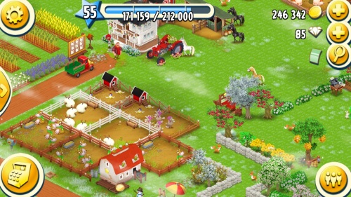 Part of my HayDay farm which is huge.